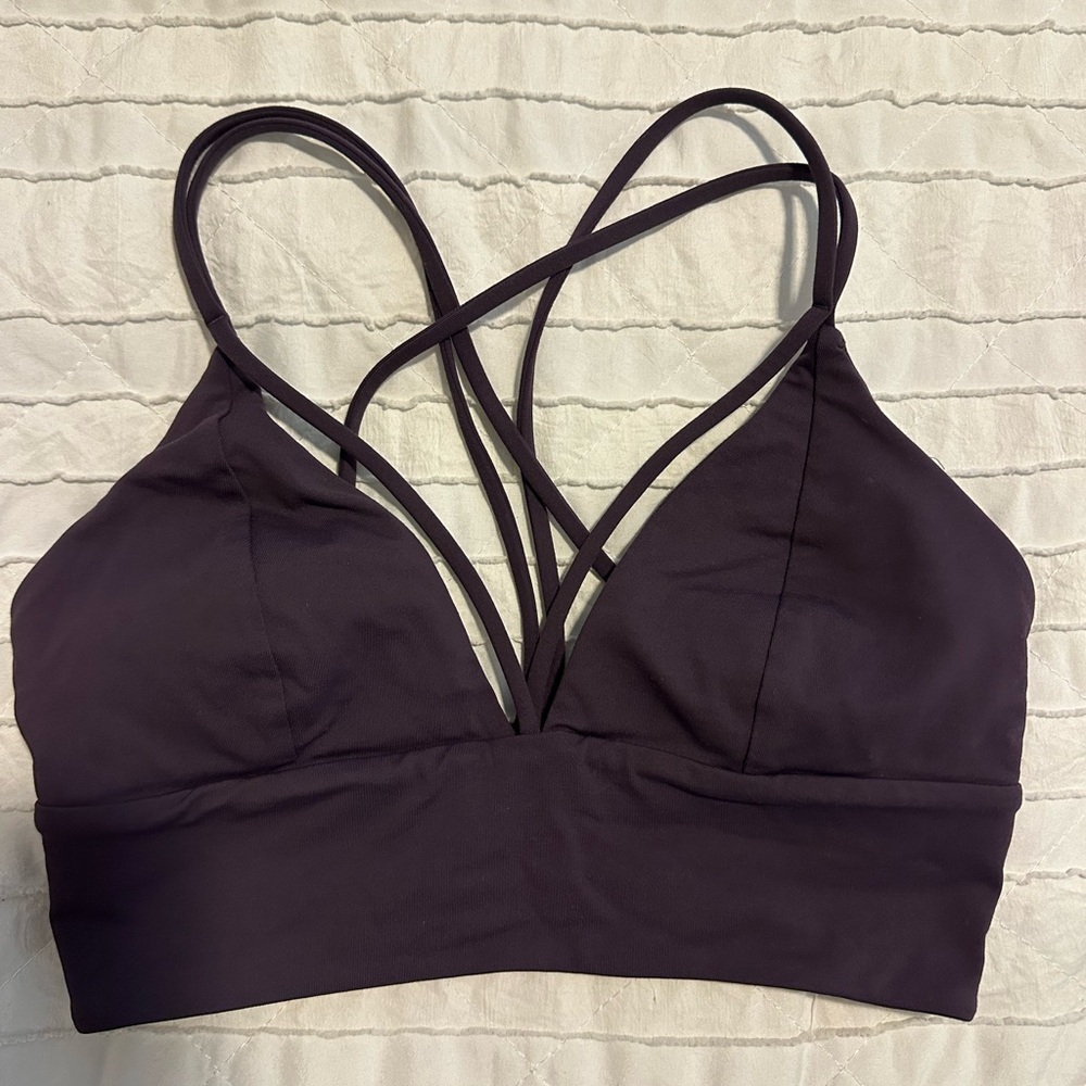 Lululemon Purple Strappy Bra with Seamless Design